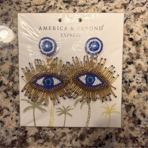 T.J.Maxx Evil Eye Beaded Earrings